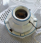 Antique Porcelain Single Ceiling Light Fixture