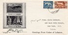 1935 Beirut Lebanon Cedars Of Lebanon Commemorative Cover Sheikh Signed To Usa