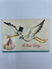 Vintage 1950s 1960s New Birth Announcement Stork 8 Hallmark Scrapbook Ephemera