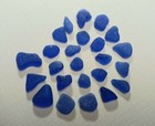 24 Pieces Cobalt Blue Beach Sea Glass For Jewelry