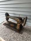 1910 antique singer treadle Sewing Machine  red Eye  model 66