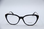 New Prada Vpr 28s 1ab-1o1 Black Gold Authentic Eyeglasses W case 52-16