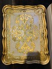 Vintage Italian Florentine Accent Handmade Table W  Gold Gilt Tones   Off White
