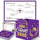 Graduation Decorations And Gold 2025 - Giant Guest Book Purple