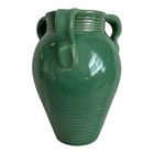 Large Chinese Green Glazed Ceramic Vase Jar Three Handles 7 5 x10 5  New