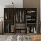 6 Doors Armoires Wardrobe Closet Freestanding Cabinet Organizer 2 Drawers  Shelf
