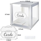 Wedding Card Box For Reception Transparent With Silver Border Money Box For W   
