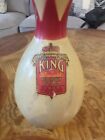 Vintage Brunswick King Red Crown 9 5  Duck Pin Wooden Bowling Pin Usa