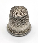 Antique Vtg Sterling Silver  Pinkie Thimble Simple Pattern