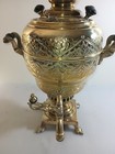  rare  Large  Turkish Tea Samovar Antique Brass W  Original Patina Circa 1890