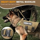 Service Dog Vest Harness For Large Dog  Tactical Working Molle Vest With 10 Pet