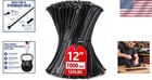 12 Inch Nylon Zip Ties - 1000 Pack For Indoor   Outdoor Wire Management