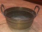 Antique Asian Indo Persian Water Pot Dish Copper Ornate Nice