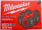 New Milwaukee 48-59-1806 M18 Six Pack Sequential Charger Genuine 18 Volt 6 Ports