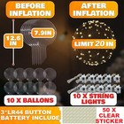 10 20 30 50pcs Led Light Up Bobo Balloons Clear Bubble Balloon For Wedding Party