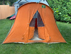 Vintage Campmate Curvelined Canvas Tent W  Box 10   x7    Good Cond  Musty Smell