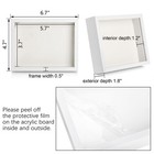 Hacaroa 6 Pack 4 X 6 Inches Shadow 6 7 X 4 7 X 1 8 Inches  White-6 7 x4 7 