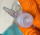 Textured Glass Bottles Shell Stoppers  3  Clear Blue Green  Shore Living