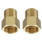 2x Quick Pressure Washer Metric M22 15mm Male Thread To M22 14mm Female Fitting
