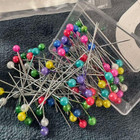 100pcs Head Pins Faux Pearl Multi-purpose Craft Marking Plastic Pins With Box