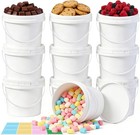 10-pack 2 Liter Approx  0 53 Gallon Food-grade Plastic Buckets With Lids And    