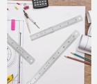 3pcs Stainless Steel Ruler Set 6 8 12 Inch Metal Ruler With Inch And Metric New