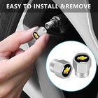 Tire Valve Stem Caps For Chevy Malibu Camaro Trax Traverse Sonic Silver-04