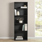 71  5-shelf Wood Bookcase Bookshelf Storage Unit With Adjustable Shelves  Black