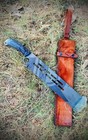 Ubr Custom Handmade High Carbon Steel Hunting Machete With Leather Sheath
