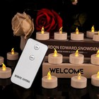 12 24pcs Flameless Led Tea Light Candles Remote Control Flickering Lights