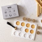 Hoppler Wax Seal Kit Having 6 Pcs Wax Seal Stamp Heads  1 Pc Wood Handle Perf   