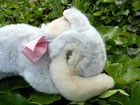 Steiff Sleeping Baby Elephant 082559 11  Long Button   Ean Flag 1991-1993