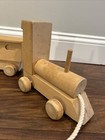 Vintage Wooden Pull Toy Train Montessori Toy
