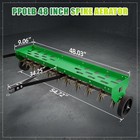 40  48  Tow Behind Aerator Heavy-duty Steel Tines Universal Hitch For Lawn Farms