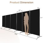 Room Divider-folding Privacy Screens  6 Ft 6 Panel Wall Separation Blinds Partit