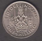 Great Britain 1948  1 Shilling  King George Vi  Scottish Crest   Km  864