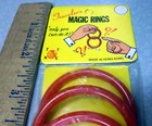 Vintage Original 1960 Dime Store Magic Rings Kids Toy Trick  New In Package