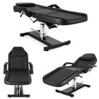 New Hydraulic Tattoo Bed Swivel Aesthetician Chair Adjustable Beauty Bed Black