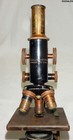 Bausch   Lomb Vintage Brass Microscope W 2 Eye Lenses 3 Objective Lenses