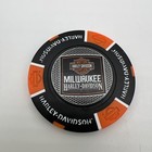 Milwaukee Harley Davidson Poker Chip Black Orange Milwaukee  Wisconsin