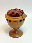 Antique Victorian Turned Wood Treenware Sewing Needle Pin Cushion  Screw Lid