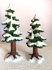 Dept 56 Heritage    village Porcelain Pines    1 Small 1 Large
