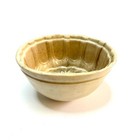 Antique French Ceramic Cake Mold Flower Design Oval Terracotta Glaze Flat Bottom