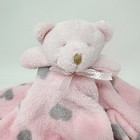 Baby Gear Pink Gray Heart Bear Baby Girls Security Blanket Lovey Print Blanket
