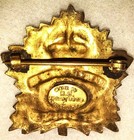 Cef - 8th Company  vancouver  C a s c  Gilt Cap Badge  Canadian Cef  Ww1