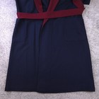 Vtg Brooks Brothers Robe Mens Medium Bathrobe 100  Wool Flannel Navy Burgundy