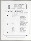 Woody Herman     Rare Vintage Original Brussels 1954 Concert Program  signed 