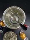 Harrison Fisher Sugar Bowl Hf-0918 Silver Plated Floral Sugar condiment Repousse