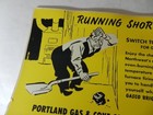 Vintage Advertising Sign- Portland Gas   Coke Trolley Sign  Poster-gasco Briquet