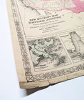1864 Military Map Of The United States Johnson And Ward   antique Original